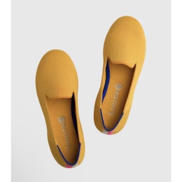 NEW Rothy’s The Almond Flat Yellow Knit Stripe Slip-On Shoes Size 8.5 - Picture 8 of 8